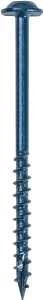 Kreg Blue-Kote SML-C250B-50 Pocket-Hole Screw, #8 Thread, Coarse Thread, Square Drive, Carbon Steel, 50/PK