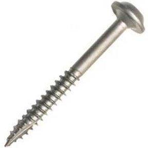 Kreg SML-C2-250 Pocket-Hole Screw, #8 Thread, 2 in L, Coarse Thread, Square Drive, Carbon Steel, Zinc, 250/PK