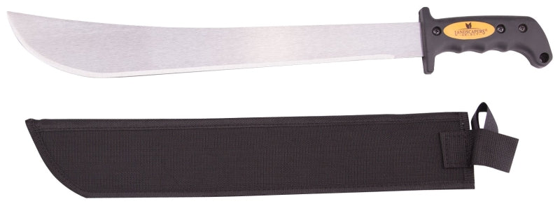 Landscapers Select JLO-006-N3L Machete, 23-1/2 in OAL, 18 in Blade, HCS Blade, Rubber Handle