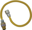 BrassCraft ProCoat Series CSSL54-12 Gas Connector, 1/2 in, MIP x FIP, Stainless Steel, Polymer-Coated, 12 in L