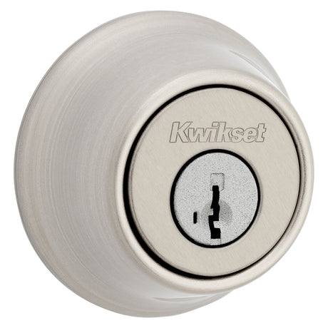 Kwikset 665 Series 665 15 SMT Deadbolt, 3 Grade, Keyed Key, Zinc, Satin Nickel, 2-3/8 to 2-3/4 in Backset