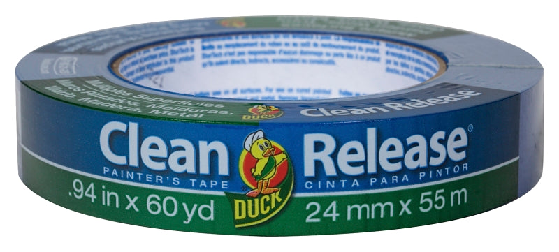 Duck 240193 Painter's Tape, 60 yd L, 0.94 in W, Blue
