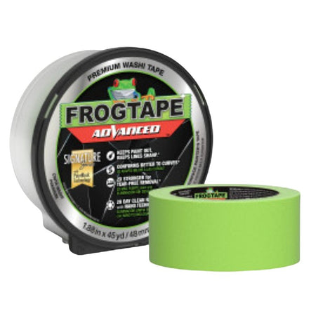 FrogTape 243104 Painter's Tape, 45 yd L, 1.88 in W, Washi Paper Backing, Green