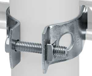 SuperStrut Z702 3EG-10 Pipe Clamp, 3 in, Steel, Silver, Electro-Galvanized