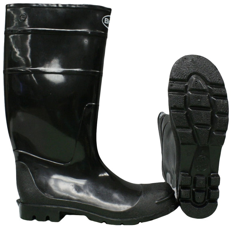 Boss 2KP2001 09 Knee Boots, Over-the-Sock, 9, Black, PVC, Plain Toe