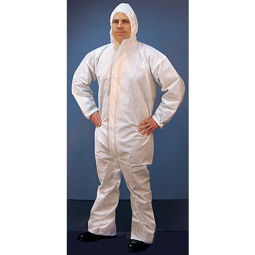 Buffalo Microporous Disposable Coverall With Hood, Lg