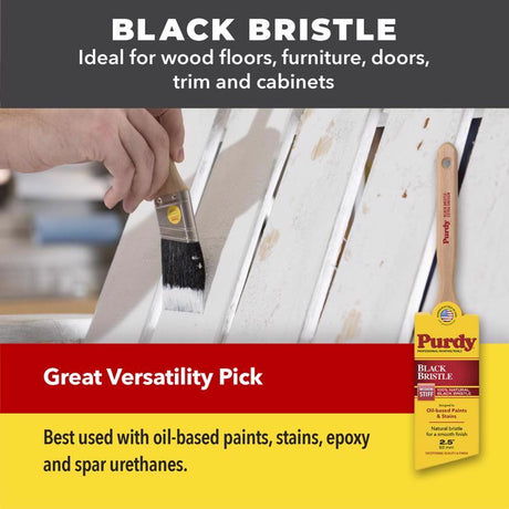Purdy Black Bristle Adjutant 1 in. Medium Stiff Angle Trim Paint Brush