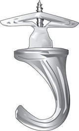 HILLMAN Small Bright Brass Gold Steel 0.95 in. L Ceiling Hook 75 lb 2 pk, Pack of 5