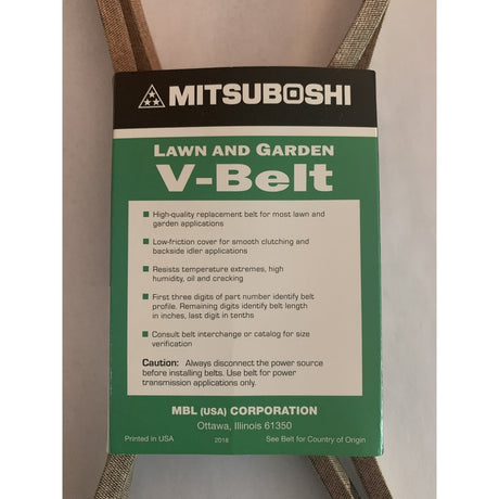 Mitsuboshi Super KB Standard V-Belt 0.5 in. W X 71 in. L For Riding Mowers