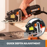 Worx 3-3/8 in. Corded Compact Circular Saw