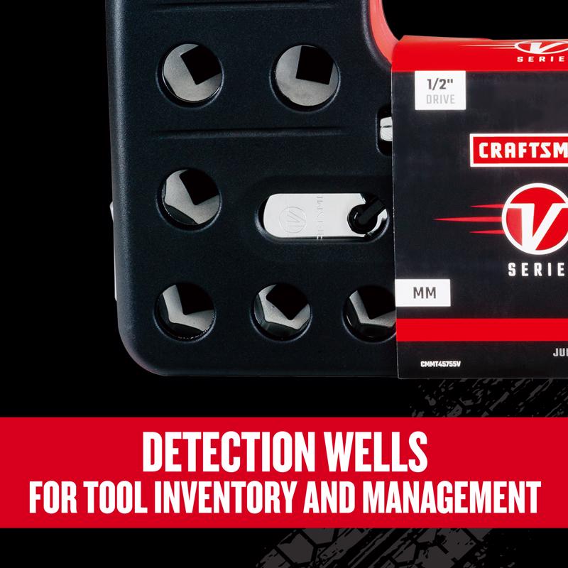 Craftsman V-Series 1/2 in. drive Metric 6 Point Socket and Tool Set 21 pc