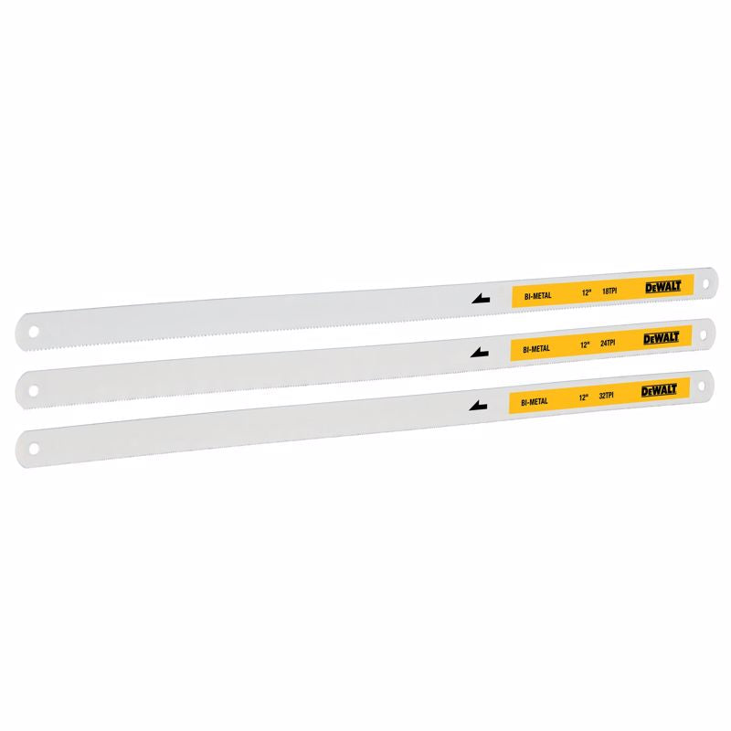 DeWalt 12 in. Bi-Metal Hacksaw Blade Set 3 pk