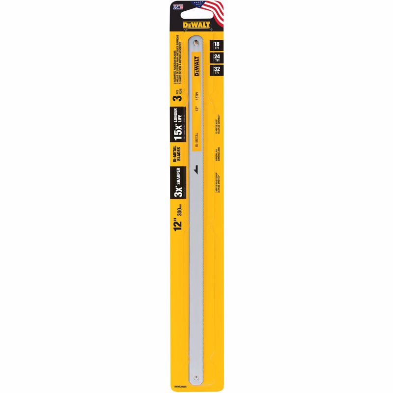 DeWalt 12 in. Bi-Metal Hacksaw Blade Set 3 pk