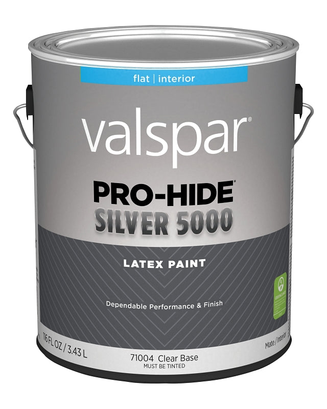 Pro-Hide Silver 5000 7100 Series 028.0071004.007 Interior Paint, Water, Flat, Clear, 1 gal Metal Pail, Pack of 4
