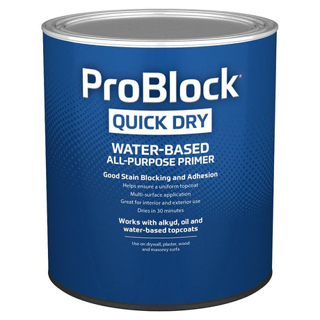 INT/EXT PRIMER WTR-BSD WHT 1QT, Pack of 4