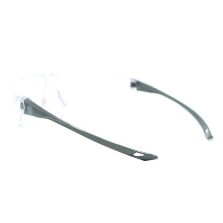 General Electric 03 Series Anti-Fog Impact-Resistant Safety Glasses Clear Lens Gray Frame 1 pk