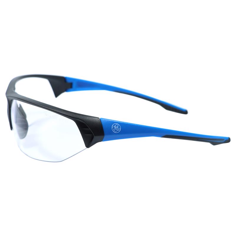 General Electric 06 Series Anti-Fog Impact-Resistant Safety Glasses Clear Lens Black/Blue Frame 1 pk