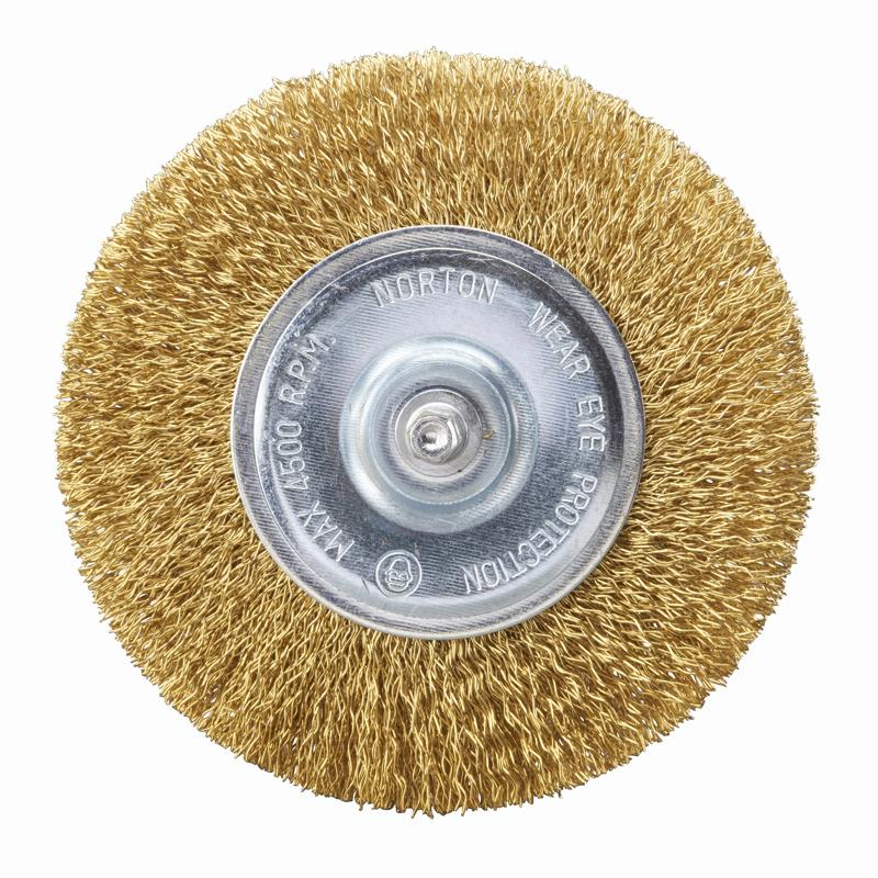 Norton Clipper 4 in. Coarse Wire Wheel Carbon Steel 4500 rpm 1 pc