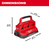 Milwaukee M18 PACKOUT 18 V 6-Port Battery Rapid Charger 1 pc