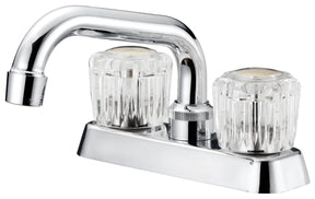 Boston Harbor FL010003CP Laundry Faucet, 2 gpm, 2-Faucet Handle, 3-Faucet Hole, Metal/Plastic, Chrome, Deck Mounting