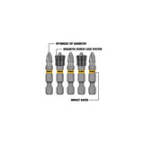 DeWalt Max Fit Phillips #2 X 1.5 in. L Screwdriver Bit Set Steel 5 pk