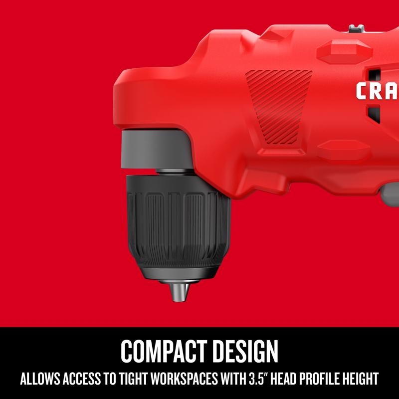 Craftsman V20 3/8 in. Brushed Cordless Right Angle Drill Tool Only