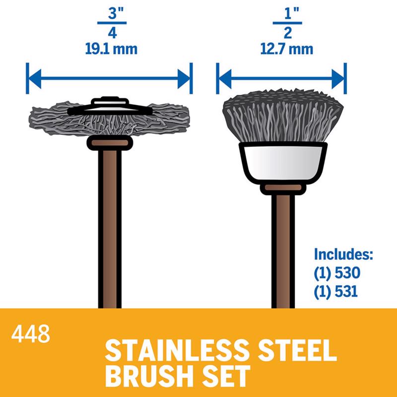 Dremel Stainless Steel Cleaning And Polishing Moto Tool Kit 2 each