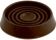 Shepherd Hardware 9067 Caster Cup, Round, Rubber, Brown, 3 in L x 3 in W x 1 in H Dimensions