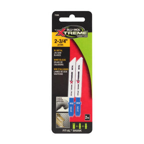 Blu-Mol Xtreme 2-3/4 in. Bi-Metal Universal Jig Saw Blade 21 TPI 2 pk