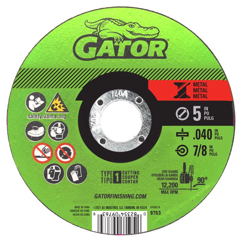 Gator 5 in. D X 7/8 in. Aluminum Oxide Metal Cut-Off Blade 1 pk