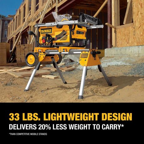 DeWalt Aluminum 9 in. H X 19.75 in. W Rolling Table Saw Stand 200 lb. capacity Yellow 1 pc