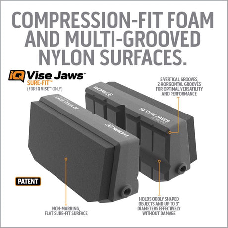 Work IQ Vise Jaws - Sure Fit Die Cast Aluminum Vise
