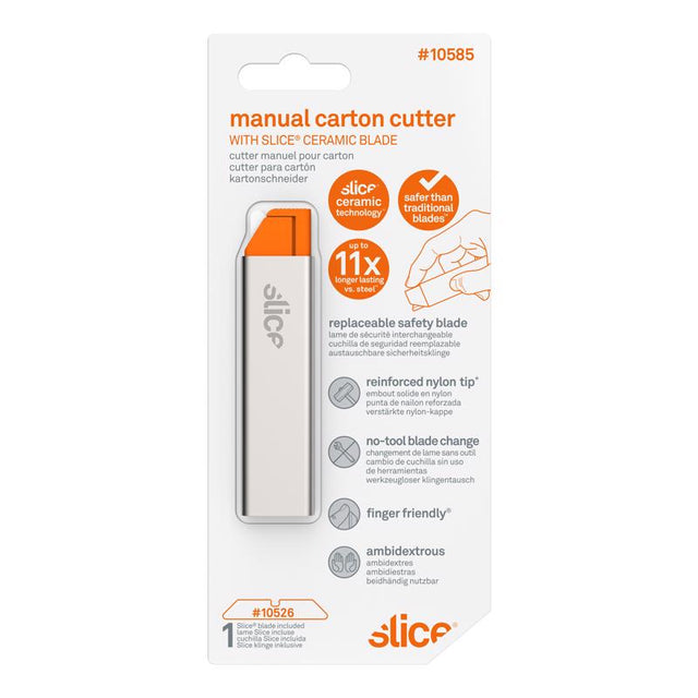 Slice 6.17 in. Carton Cutter Silver 1 pc
