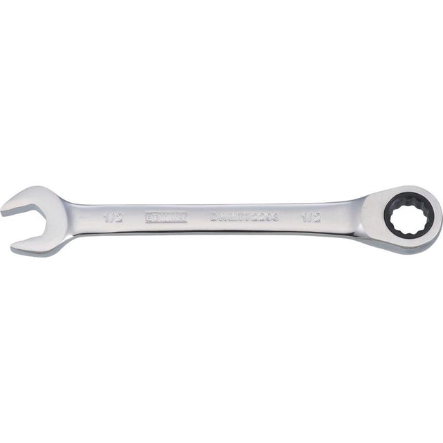 DeWalt 1/2 in. X 1/2 in. SAE Ratcheting Combination Wrench 6-5/32 in. L 1 pc