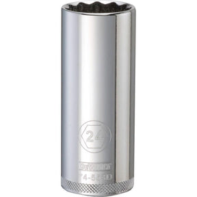 DeWalt 24 mm X 1/2 in. drive Metric 12 Point Deep Socket 1 pc