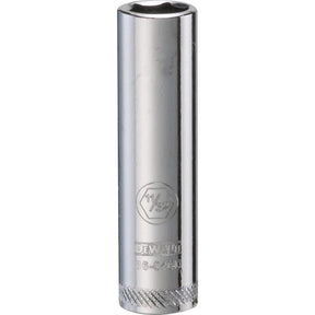 DeWalt 11/32 in. X 1/4 in. drive SAE 6 Point Deep Socket 1 pc
