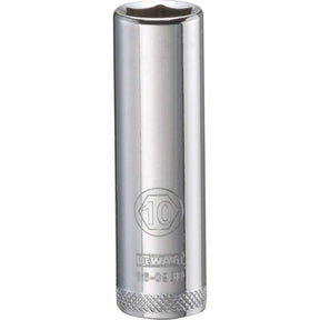 DeWalt 10 mm X 1/4 in. drive Metric 6 Point Deep Socket 1 pc