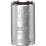 DeWalt 10 mm X 1/4 in. drive Metric 6 Point Socket 1 pc