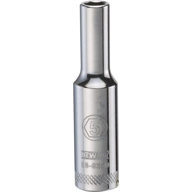 DeWalt 5 mm X 1/4 in. drive Metric 6 Point Deep Socket 1 pc