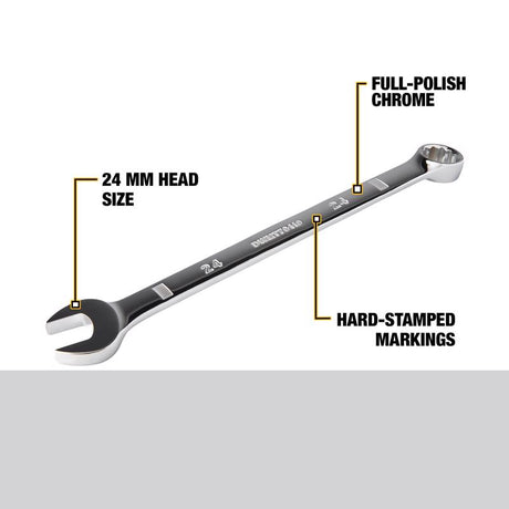 DeWalt 24 mm Metric Combination Wrench 1 pc
