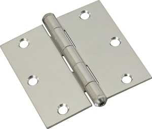 National Hardware N830-275 Door Hinge, Stainless Steel, Zinc-Plated, Non-Rising, Removable Pin, Full-Mortise Mounting