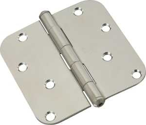 National Hardware N830-270 Door Hinge, Stainless Steel, Zinc-Plated, Non-Rising, Removable Pin, Full-Mortise Mounting