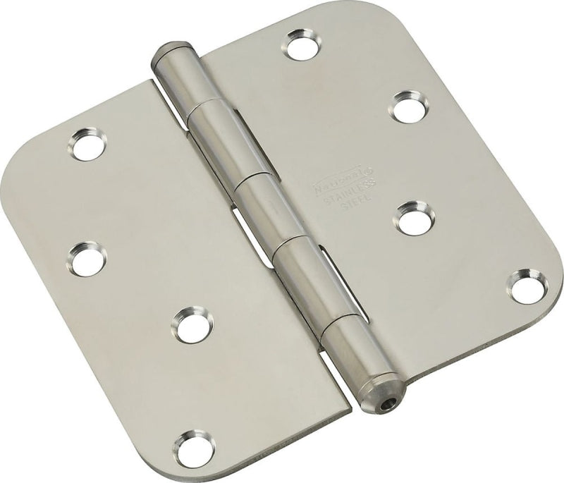 National Hardware N830-270 Door Hinge, Stainless Steel, Zinc-Plated, Non-Rising, Removable Pin, Full-Mortise Mounting