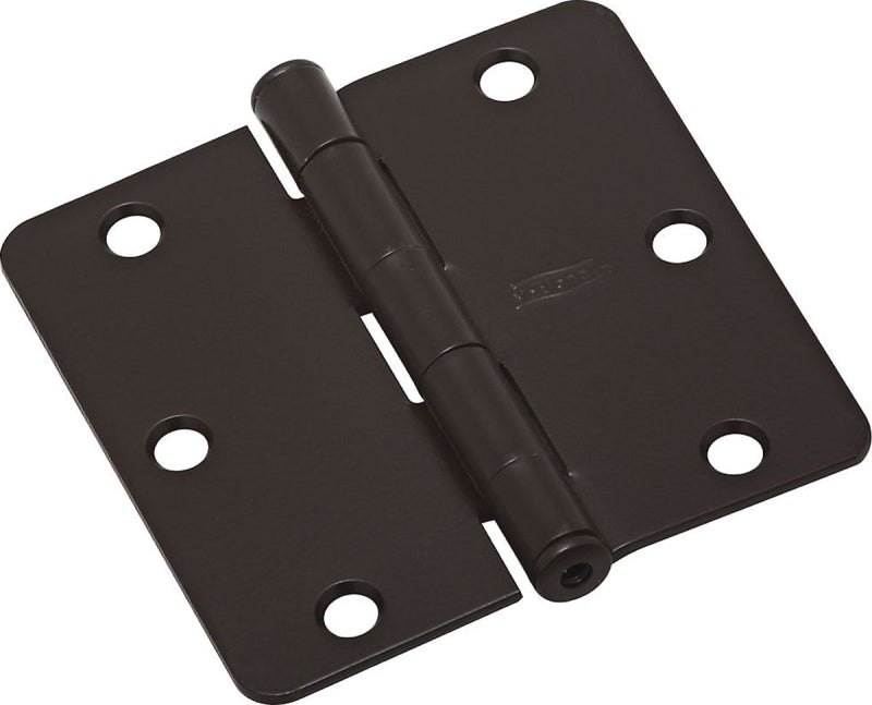 National Hardware N830-202 Door Hinge, Steel, Oil-Rubbed Bronze, Non-Rising, Removable Pin, Full-Mortise Mounting, 50 lb