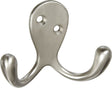 National Hardware SPB1430 Series N830-152 Robe Hook, 2 -Hook, Zinc, Satin Nickel