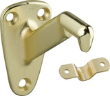 National Hardware N830-116 Handrail Bracket, 250 lb, Zinc, Polished Brass
