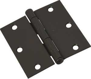 National Hardware N830-205 Door Hinge, Steel, Oil-Rubbed Bronze, Non-Rising, Removable Pin, Full-Mortise Mounting, 50 lb
