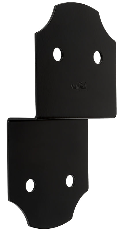 National Hardware Hartley 1219BC Series N800-008 Joist Tie, 9-3/4 in L, 5 in W, Steel, Powder-Coated/Storm Shine, Black