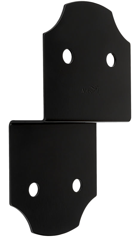 National Hardware Hartley 1219BC Series N800-009 Joist Tie, 9-1/2 in L, 5 in W, Steel, Powder-Coated/Storm Shine, Black