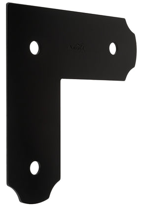 National Hardware Hartley Series N800-014 L-Strap, 8-1/4 in L, 8-1/4 in W, Steel, Storm Shine Powder-Coated